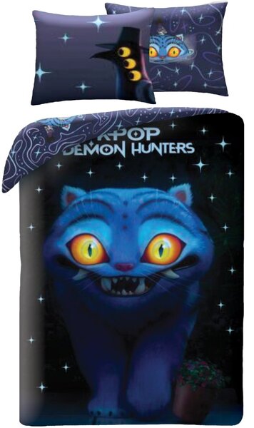 Obliečky z mikrovlákna KPop Demon Hunters – motív Derpy Tiger - 70x90 cm + 140x200 cm