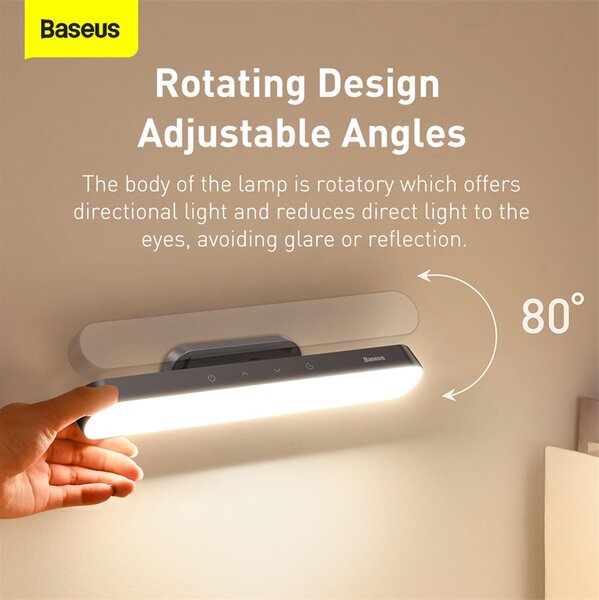 Baseus LED nabíjateľné svietidlo s dotykovým ovládaním 4.5W, 5V, 4000K, sivé