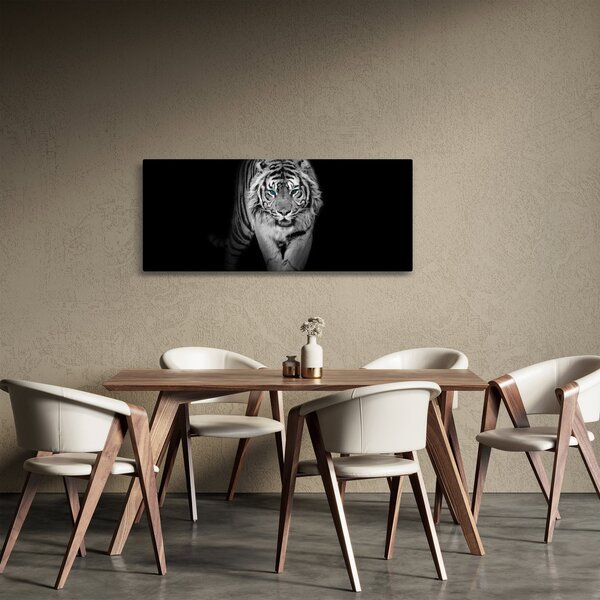 Obraz - Tiger s modrými očami (120x50 cm)