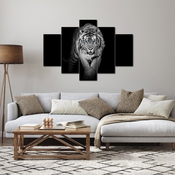 Obraz - Tiger s modrými očami (150x105 cm)
