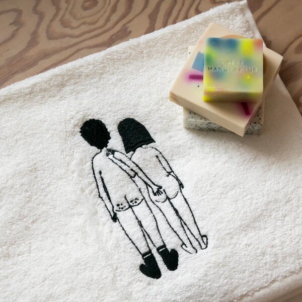 Uterák pre hostí Naked couple back – set 2 ks