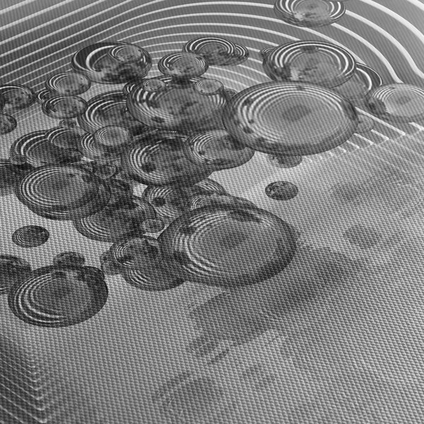 Obraz - Čiernobiele bubliny (120x50 cm)