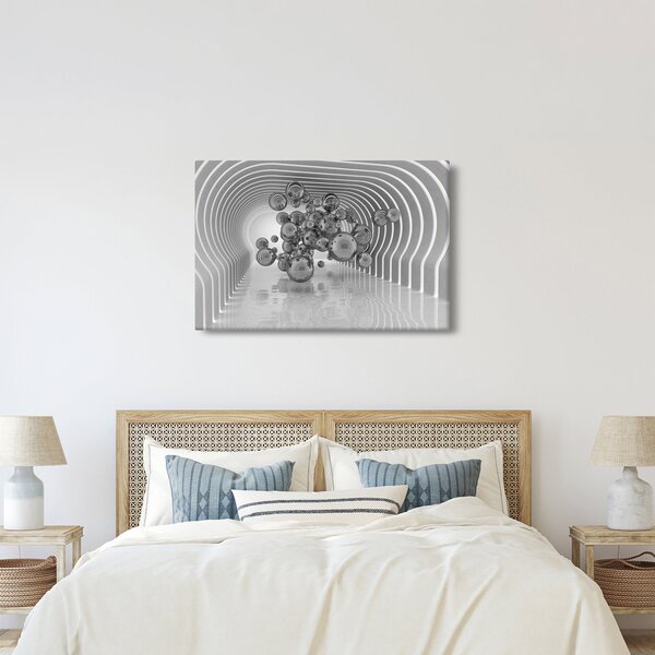 Obraz - Čiernobiele bubliny (90x60 cm)