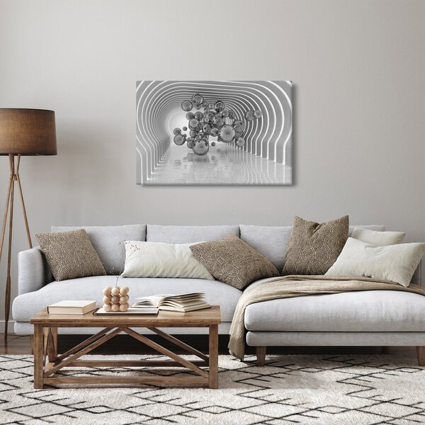 Obraz - Čiernobiele bubliny (90x60 cm)