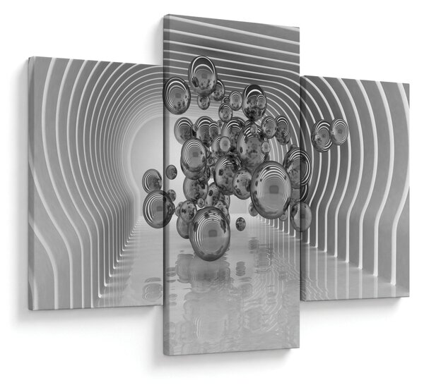 Obraz - Čiernobiele bubliny (90x60 cm)