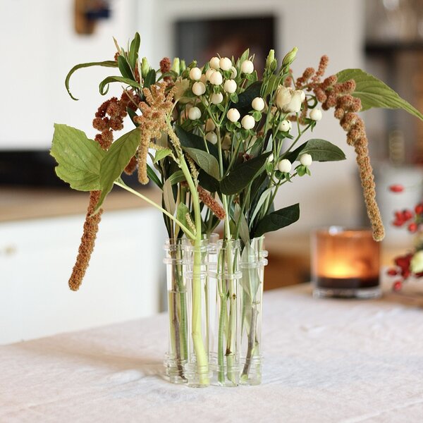 Sklenená váza Flower Flute – set 8 ks