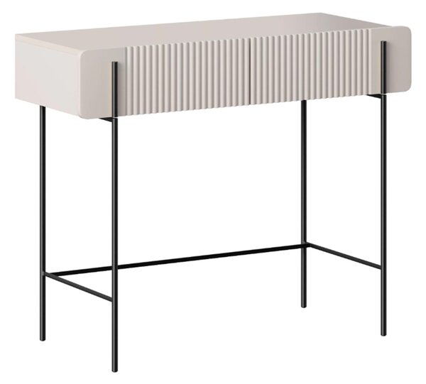 Toaletný stolík Malmi 100 cm - kašmírová / čierna