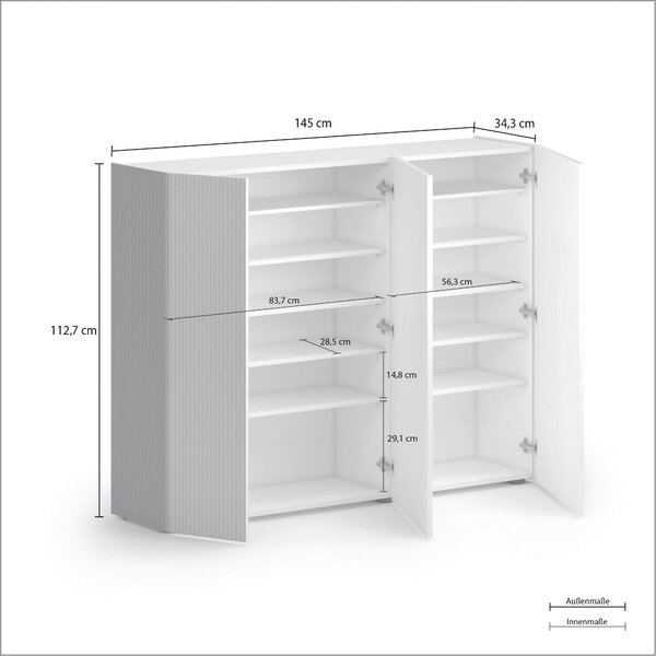 NÁSTENNÉ ZRKADLO, 120/65/2 cm, Xora - Zrkadlá
