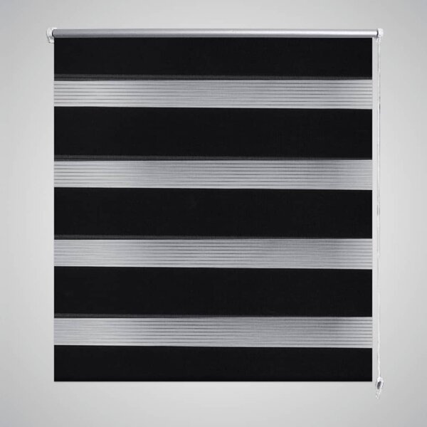 Roleta vzor zebra, 90 x 150 cm, čierna