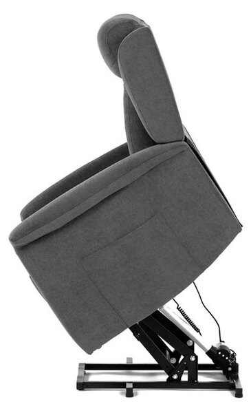 TV-7072 GREY2, TV kreslo s elektrickým polohovaním, 2 motory, poťah sivá látka