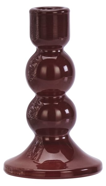 Sklenený svietnik Maroon 14,5 cm