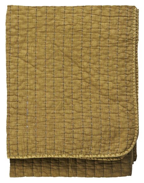 Prešívaný prehoz Mustard gold / Grey 130 × 180 cm