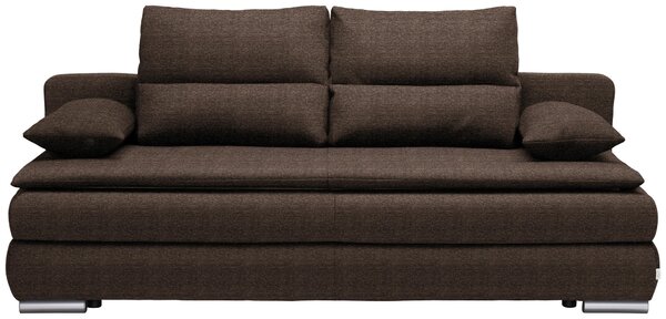 ROZKLADACIA POHOVKA, textil, hnedá, strieborná Livetastic - Sedačky, Online Only