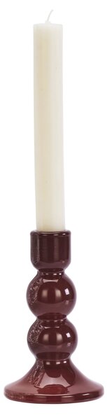 Sklenený svietnik Maroon 14,5 cm