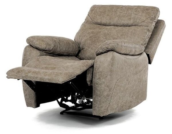 TV a relaxačné kreslo s elektrickým ovládaním, poťah lanýžová látka v dekore vintage (a-4094 lanýžové)