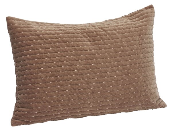 Prešívaný poťah na vankúš Velvet Dusty rose 40 × 60 cm