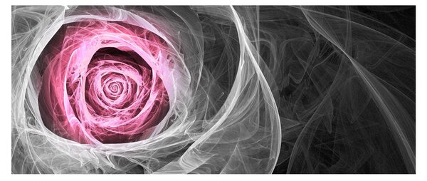 Obraz - Abstraktné ruže, fuchsiová (120x50 cm)