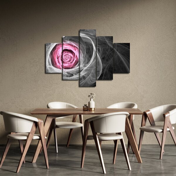 Obraz - Abstraktné ruže, fuchsiová (150x105 cm)