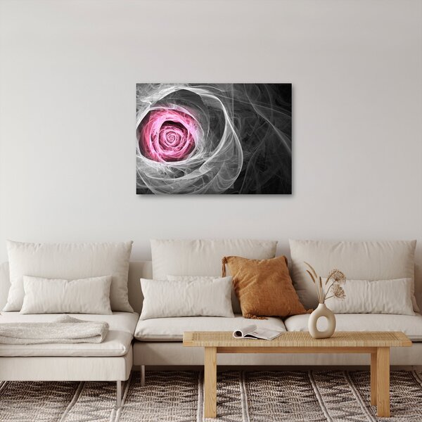 Obraz - Abstraktné ruže, fuchsiová (70x50 cm)