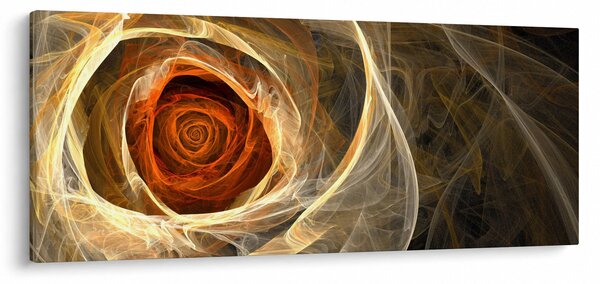 Obraz - Abstraktné ruže v ohnivých farbách (120x50 cm)