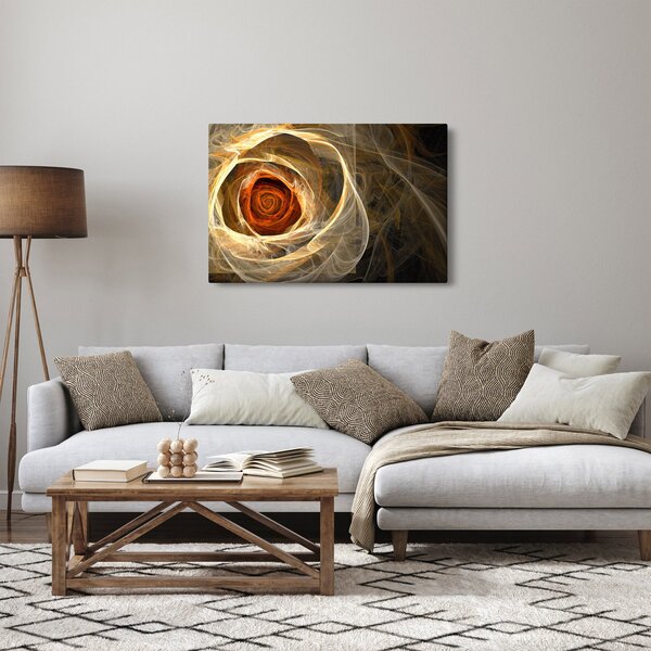 Obraz - Abstraktné ruže v ohnivých farbách (90x60 cm)