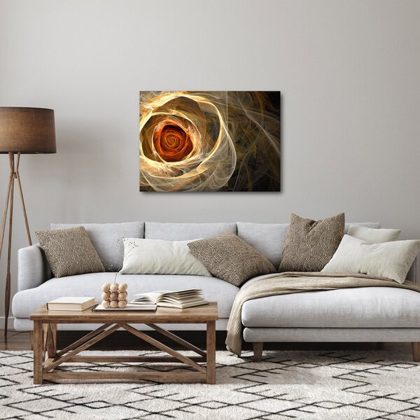Obraz - Abstraktné ruže v ohnivých farbách (70x50 cm)