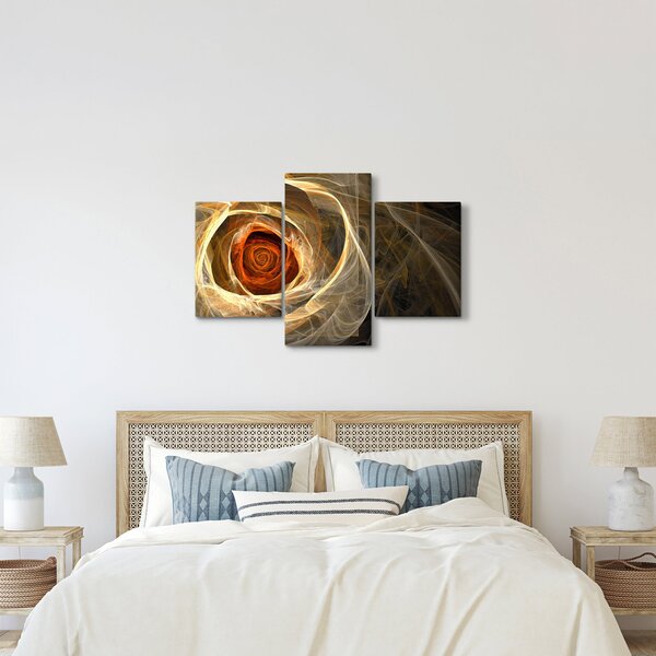 Obraz - Abstraktné ruže v ohnivých farbách (90x60 cm)