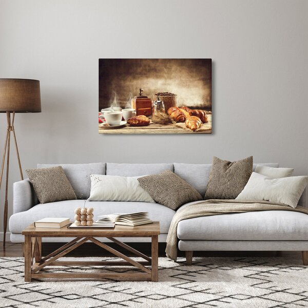 Obraz - Káva a raňajky (90x60 cm)
