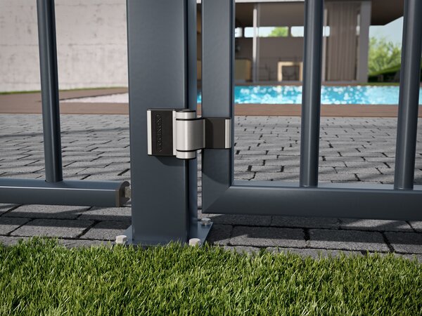 LOCINOX ® Záves pre krídlové bránky do 60 kg/1 m, do 180°, RAL 9005