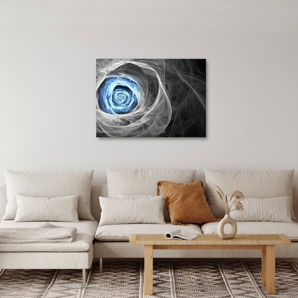 Obraz - Abstraktné ruže modrá (70x50 cm)