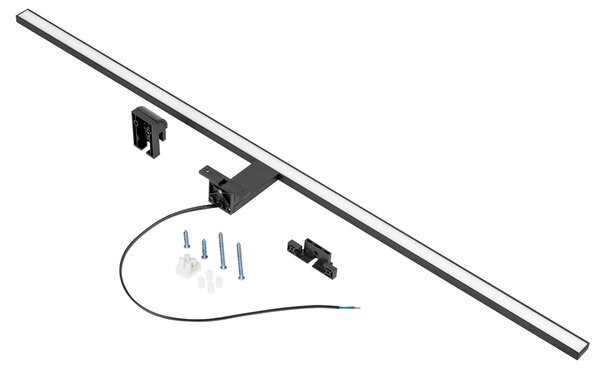 ORNO LED kúpeľňové svietidlo nad zrkadlo, 18W, 1600lm, 4000K, 100CM, 4 spôsoby uchytenia, čierne, IP44 [AD-OM-6209L4/B]