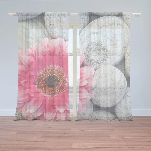Sablio Záclony Gerbera na kameňoch: 2ks 150x250cm