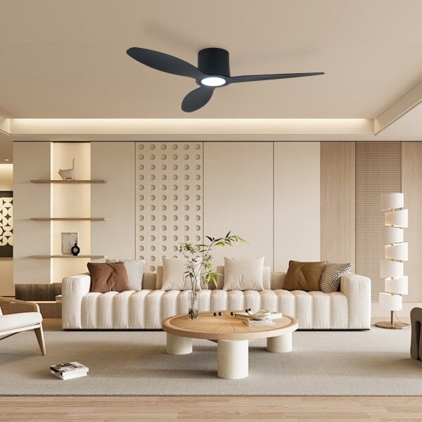 ZEVENTI - LED Stropný ventilátor VENTORA LED/24W/230V Wi-Fi Tuya čierna + DO