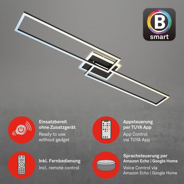 Briloner 3538-015 - LED Stmievateľný luster FRAME 2xLED/20W/230V Wi-Fi Tuya + DO