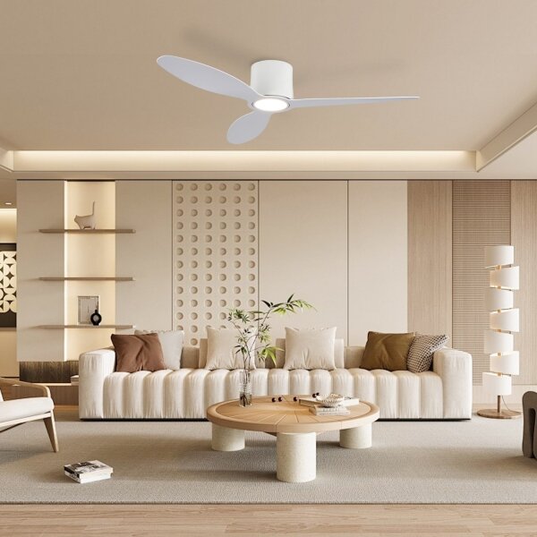 ZEVENTI - LED Stropný ventilátor VENTORA LED/24W/230V Wi-Fi Tuya biely + diaľkový ovládač