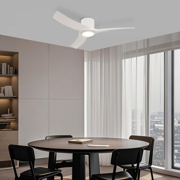 ZEVENTI - LED stropný ventilátor ORBITO LED/24W/230V Wi-Fi Tuya biely + diaľkové ovládanie