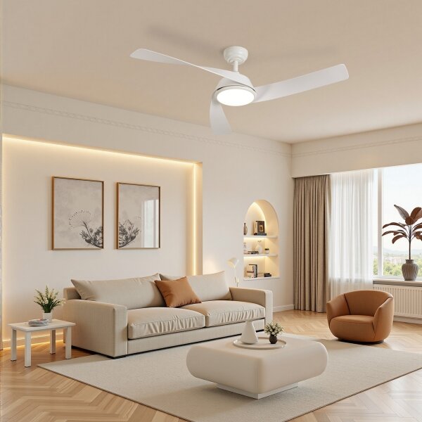 ZEVENTI - LED stropný ventilátor AERYS LED/24W/230V Wi-Fi Tuya biela + diaľkové ovládanie