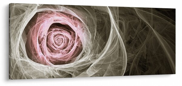 Obraz - Abstraktné ruže svetlo ružová (120x50 cm)