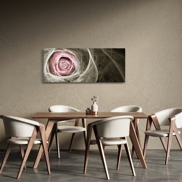 Obraz - Abstraktné ruže svetlo ružová (120x50 cm)