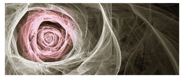 Obraz - Abstraktné ruže svetlo ružová (120x50 cm)