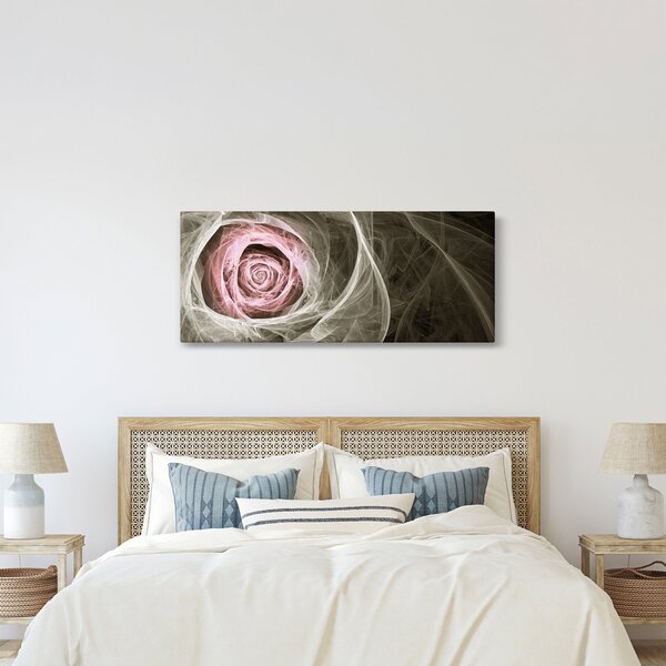 Obraz - Abstraktné ruže svetlo ružová (120x50 cm)