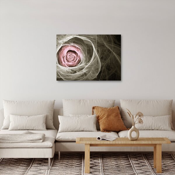 Obraz - Abstraktné ruže svetlo ružová (70x50 cm)