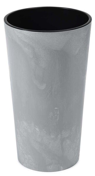 PLASTOVÝ KVETINÁČ URBANIKA SADA 2KS 57X30 CM+46,6X25,5 CM IMITÁCIA BETÓNU SIVÁ