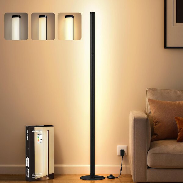 SONGMICS Stojací LED lampa Vasagle Malfy 139 cm černá