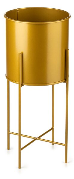 KOVOVÝ KVETINÁČ SO STOJANOM GOLDEN 55X21 CM ZLATÁ
