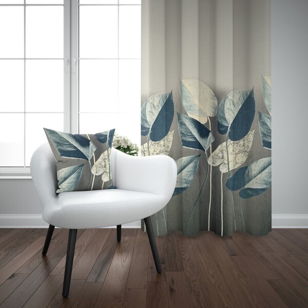 Ervi Blackout zatemňovací záves Super print - Elegantné lístie č.24