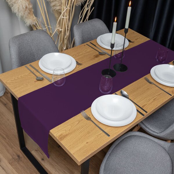 Biante Dekoračný behúň na stôl Rongo RG-064 Tmavo fialový 20x120 cm