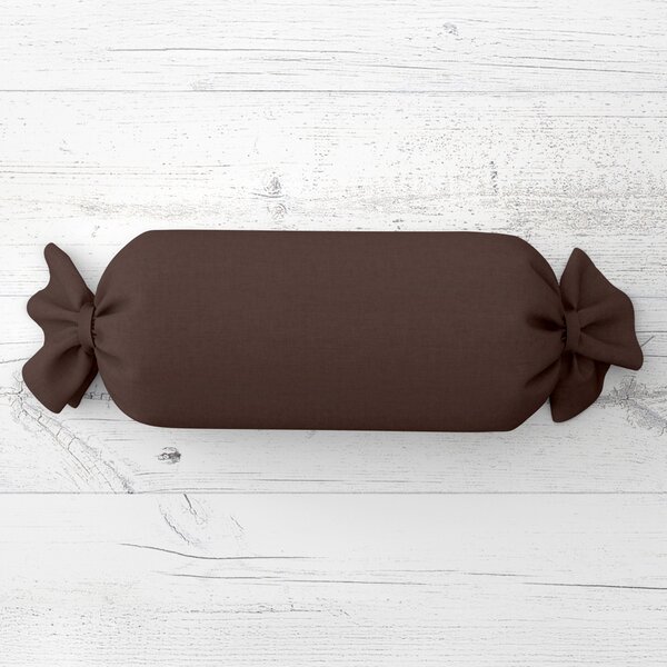 Biante Vankúš valec bonbon Rongo RG-015 Tmavo hnedý 15x40 cm