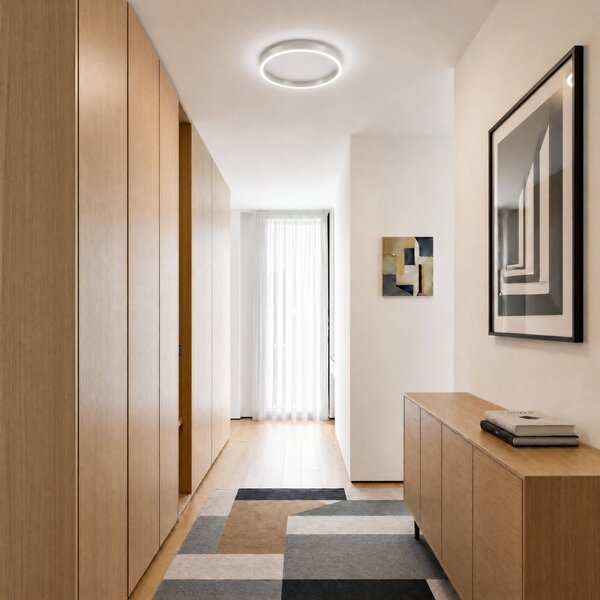 Stropné Lampa Lucande, Rotundo, stmievateľné, Metalická, Obývacia izba, Plast, Moderný