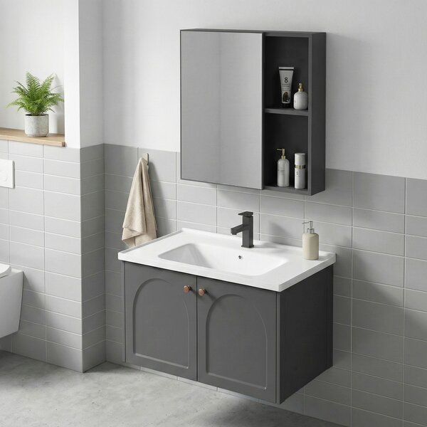Súprava kúpeľňového nábytku s umývadlom Denver 60cm Grey